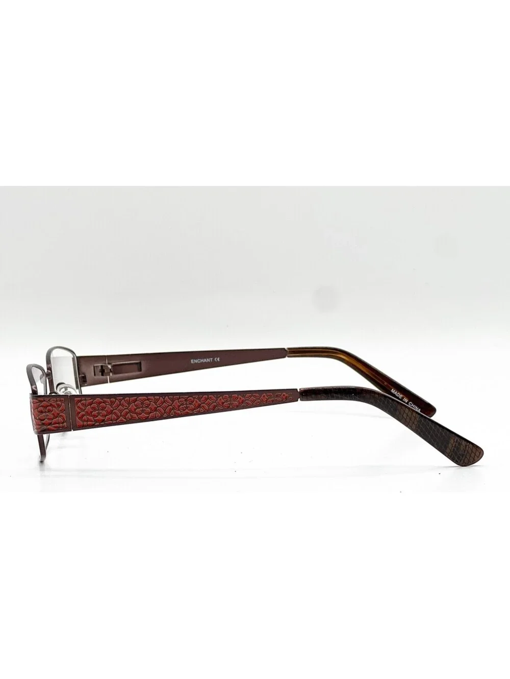 Enchant Eyewear Ee0983 Brn Brown Authentic Eyeglasses 52-17-135